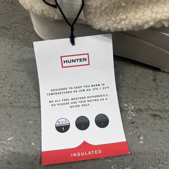 Hunter Women's Play Insulated Clogs White Willow Slip-On Waterproof Shoes Size 9 - Picture 2 of 14